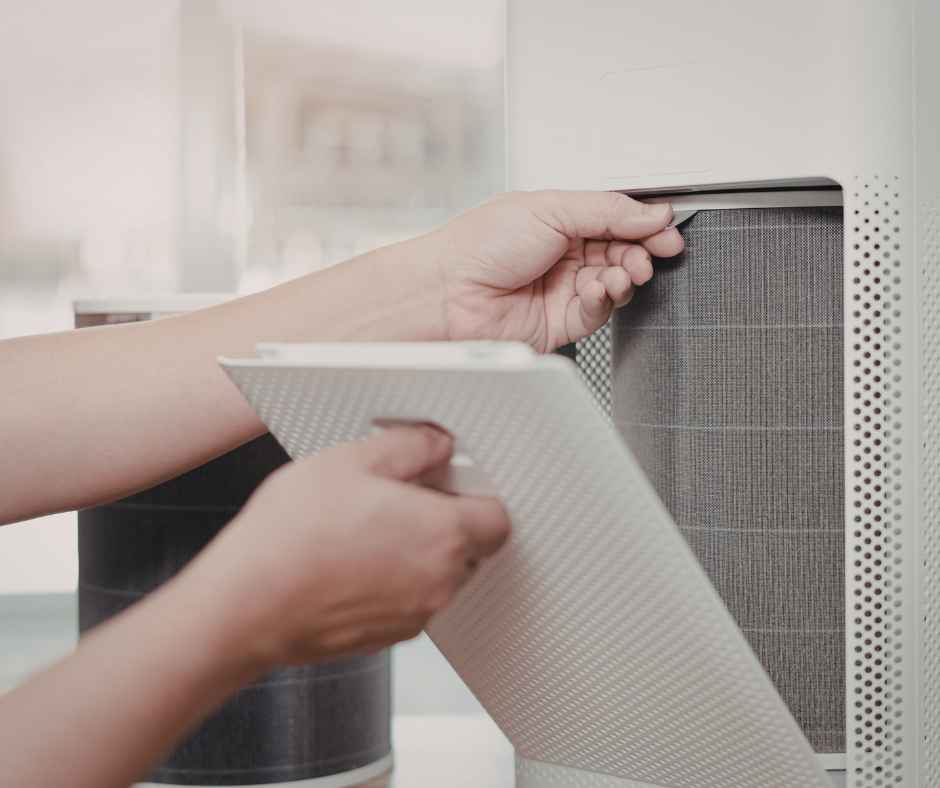Cleaning the filter of an air purifier for better indoor air quality