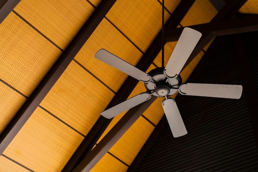ceiling fan installed on high ceilings