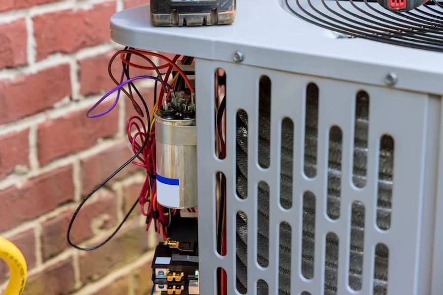 close up of an AC unit